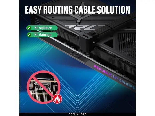 Alt view image 4 of 7 - EZDIY-FAB 12VHPWR 12+4 Pin Angle Connector Power Adapter for RTX40' Series Graphics Card, Supports 600W Output, Comptatible to RTX4090,4080,4070ti -180 Degrees STD Type- Black-1 Pack