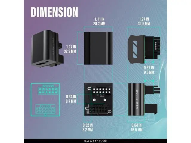 Alt view image 7 of 7 - EZDIY-FAB 12VHPWR 12+4 Pin Angle Connector Power Adapter for RTX40' Series Graphics Card, Supports 600W Output, Comptatible to RTX4090,4080,4070ti -180 Degrees STD Type- Black-1 Pack
