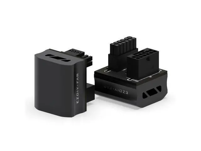 Alt view image 6 of 7 - EZDIY-FAB 12VHPWR 12+4 Pin Angle Connector Power Adapter for RTX40' Series Graphics Card, Supports 600W Output, Comptatible to RTX4090,4080,4070ti -180 Degrees STD Type- Black-1 Pack
