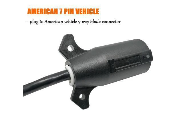 Alt view image 5 of 7 - CARROFIX Trailer Light Adapter Converter US Vehicle 7-Way Plug to European 13-Pin Round Connector