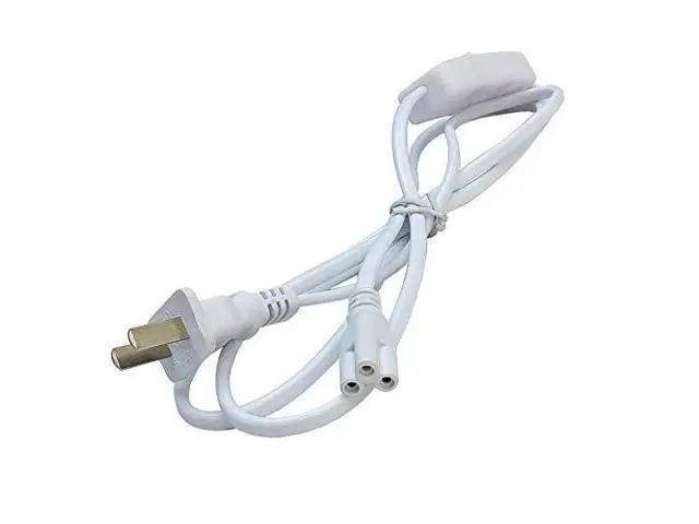 Alt view image 3 of 7 - T5 T8 LED Tube Power Extension Cable with On/Off Switch, LED Light Fixture Extension Cable Wire 6FT/1.8M, White