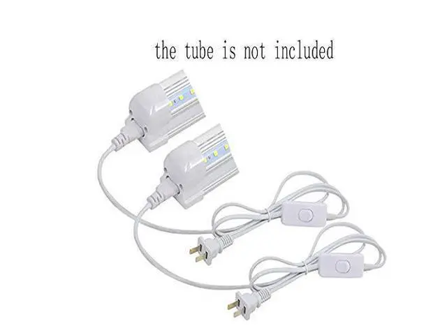 Alt view image 6 of 7 - T5 T8 LED Tube Power Extension Cable with On/Off Switch, LED Light Fixture Extension Cable Wire 6FT/1.8M, White