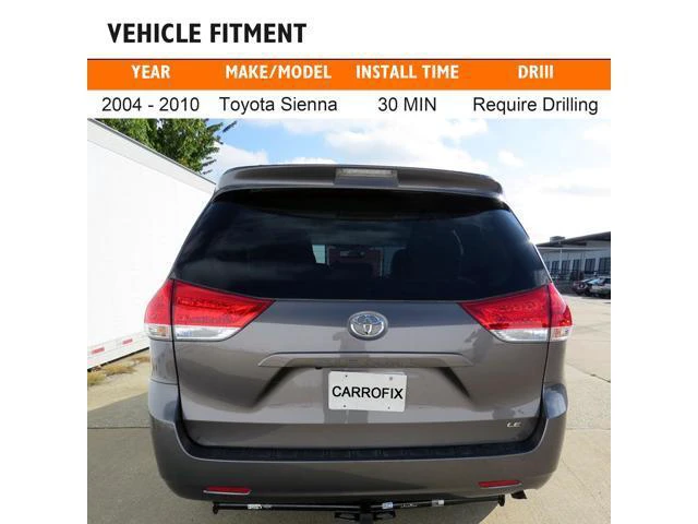 Alt view image 4 of 7 - CARROFIX Custom Fit T-Connector 55580 Vehicle Wiring Kit Harness with 4-Way Flat Trailer Connector for 2004-2010 Toyota Sienna