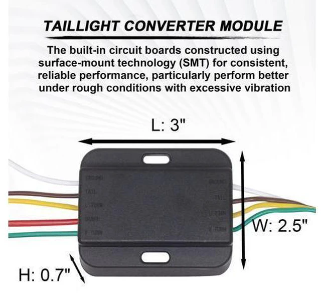 Alt view image 6 of 7 - CARROFIX Custom Fit T-Connector 55580 Vehicle Wiring Kit Harness with 4-Way Flat Trailer Connector for 2004-2010 Toyota Sienna