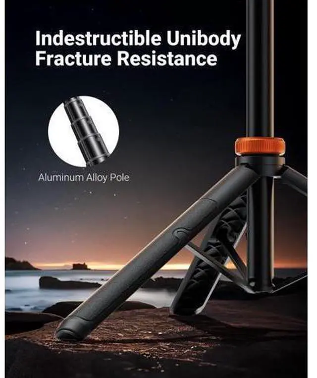 Alt view image 4 of 7 - 63" Magsafe Tripod, Tripod for iPhone & Magnetic Selfie Stick Tripod with Remote, Strong Magnetic Phone Holder for Magsafe, Extendable Phone Tripod Stand for iPhone/Android