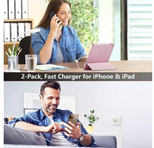 Alt view image 6 of 6 - iPhone 17 16 15 Charger Fast Charging, 10 FT Long USB C Charger Cord with 20W Type C Fast Phone Charging Block for iPhone 17/17 Pro/17 Pro max/Air, for iPhone 16 15 Pro Max Plus, iPad, Android