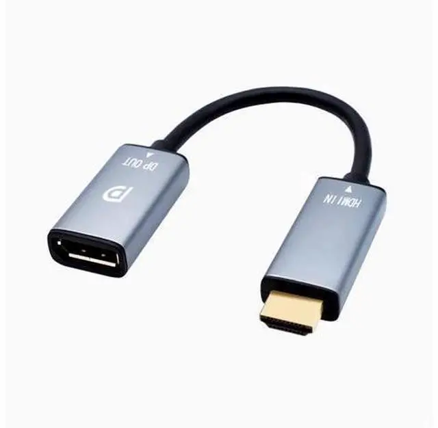 Main image of HDMI to DisplayPort Adapter 4K@60Hz High Speed HDMI Male to DP Female Converter Cable Compatible for PC Graphics Card Laptop Mini NS PS5/4 Xbox One/360