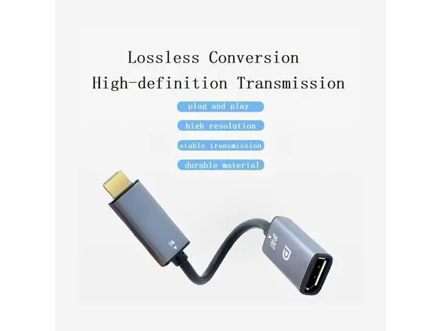 Alt view image 3 of 7 - HDMI to DisplayPort Adapter 4K@60Hz High Speed HDMI Male to DP Female Converter Cable Compatible for PC Graphics Card Laptop Mini NS PS5/4 Xbox One/360