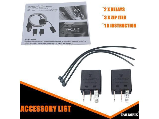 Alt view image 4 of 7 - CARROFIX Custom Fit Vehicle-Side Wiring Harness with 4-Pole Flat Trailer Connector for Chevy Equinox/GMC Terrain