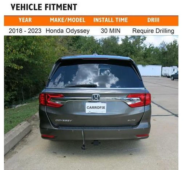 Alt view image 4 of 7 - CARROFIX Custom-Fit Vehicle Wiring Kit with 4 Way Flat Trailer Connector for 2018-2023 Honda Odyssey - Simple Plug-in Odyssey Hitch Wiring Harness