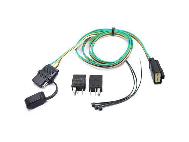 Alt view image 7 of 7 - CARROFIX Custom Fit Vehicle-Side Wiring Harness with 4-Pole Flat Trailer Connector for Chevy Equinox/GMC Terrain