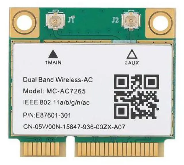 Main image of Wireless Network Card Mini PCIE Gigabit Network Double Band Network Card for Bluetooth 4.2 Wireless MCAC7265 Easy Install