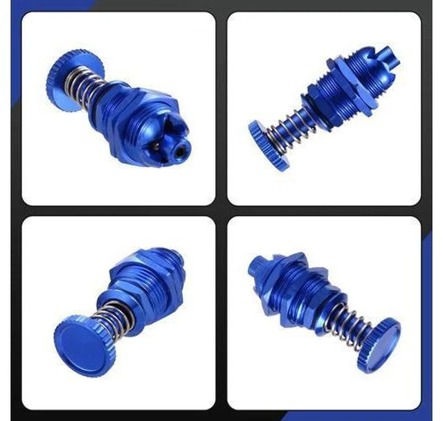 Alt view image 4 of 7 - 2Pcs 35mm Height Push Butto Hatch Cabin Spring Cover Lock for RC Boat Ship Body Shell Spare Parts Blue
