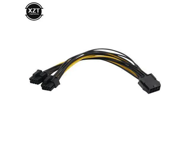 Alt view image 4 of 6 - Hot Sale 10pcs/lot 8 Pin GPU to PCI-E 8P(6+2)pin splitter 18AWG extention power cable 20cm wire for graphics card BTC Miner