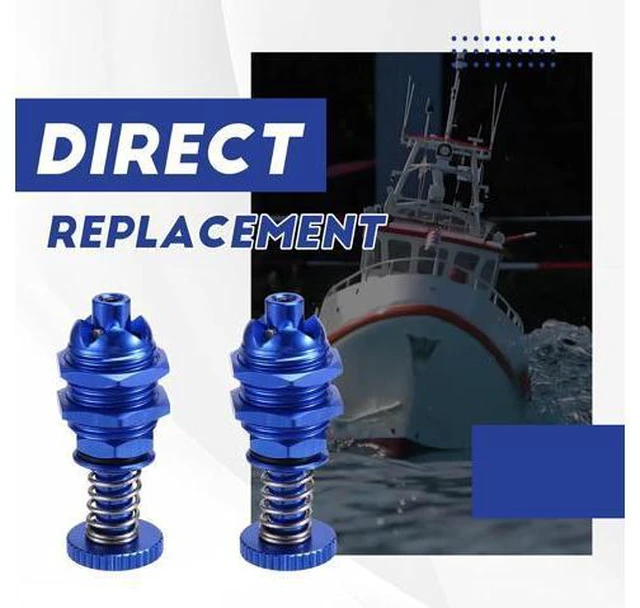 Alt view image 5 of 7 - 2Pcs 35mm Height Push Butto Hatch Cabin Spring Cover Lock for RC Boat Ship Body Shell Spare Parts Blue