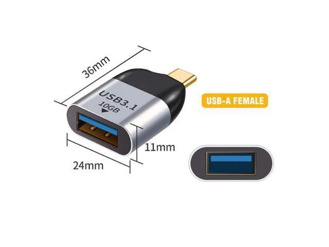 Alt view image 2 of 3 - USB-C OTG Adapter USB 3.0 Type A Female to Type C USB 3.1 Male Host OTG Data 10Gbps Adapter for Laptop & Phone