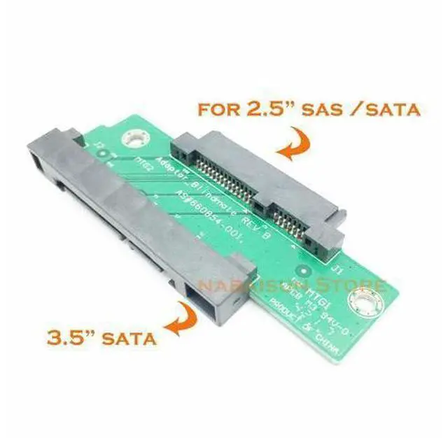 Main image of 660854-001 SAS/SATA /SSd /HDD TO 3.5 SATA High speed Adapter Converter Straight Head for 654540-001 motherboard sata cables