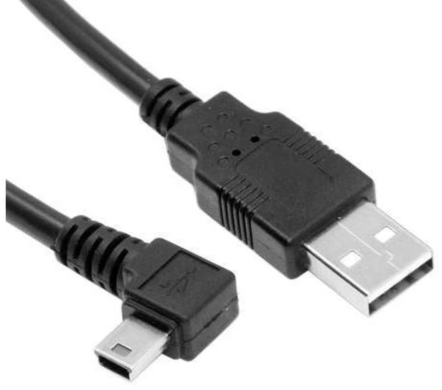 Alt view image 3 of 3 - Right Angled 90 Degree Mini USB B Type 5pin Male to USB 2.0 Male Data Cable 0 .5M U2-057-RI