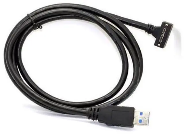 Alt view image 2 of 3 - 3m 90 Degree Right Angled Micro USB Screw Mount to USB 3.0 Data Cable for Point Grey Chameleon Camera