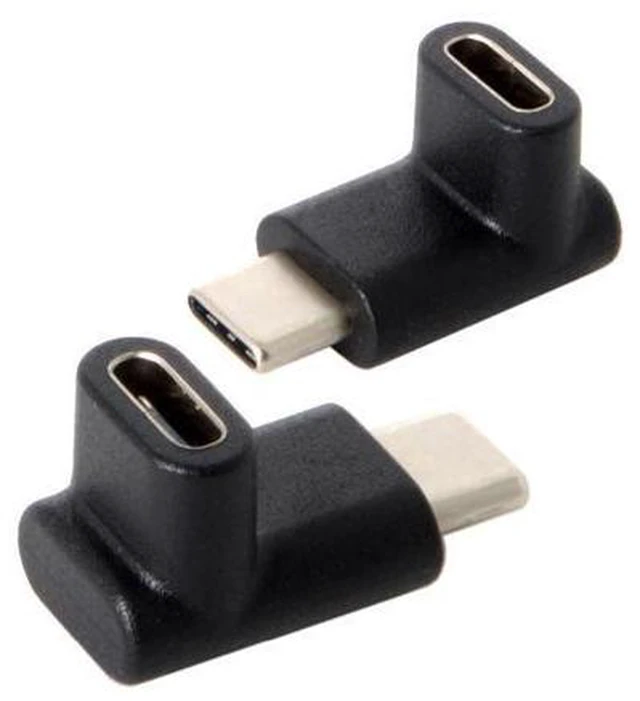 Alt view image 2 of 3 - Reversible USB 3.1 Type-C Male to Female Extension Adapter for Laptop & Phone 90 Degree Up or Down Angled