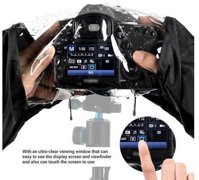 Alt view image 3 of 7 - Camera Rain Cover + Tripod Leg CoverDSLR Mirrorless Camera Rain Cover with 6 Pack Camera Tripod Leg Covers