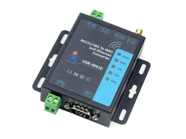 Alt view image 2 of 7 - Serial to WiFi Ethernet Wireless Converter RS232 RS485 Serial Server(USR-W610)