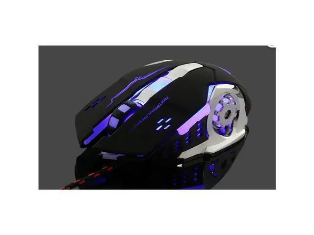 Alt view image 3 of 6 - 6 Button 4000 DPI USB Wired Mechanical Gaming Mouse Mice 4 LED Backlit Optical Professional Game Mouse Mice for PC Laptop