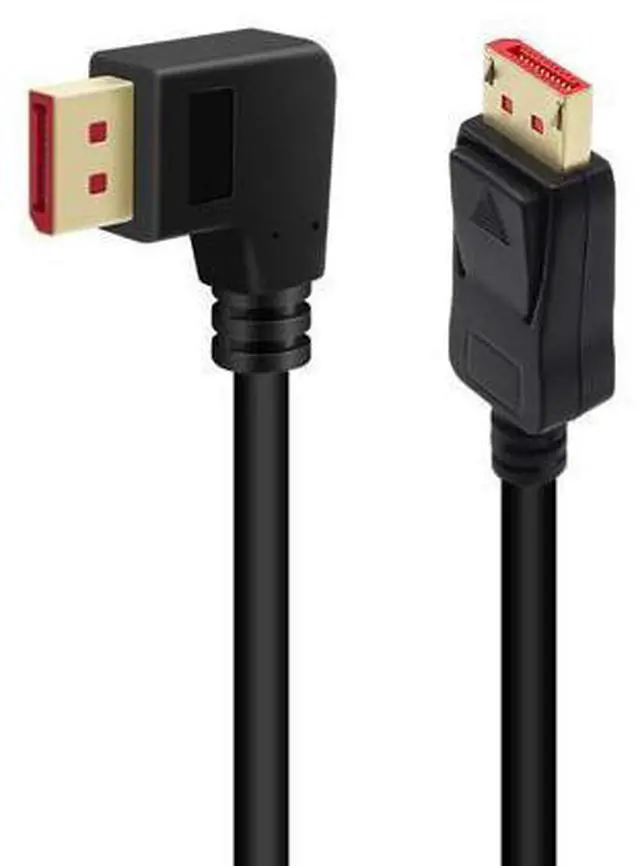 Main image of Right Angle Displayport 1.4 Cable Left Angled Displayport Cable, B 90-Degree Angled Displayport Cable V1.4 6FT/1.8M up to 8K/60Hz, 4K/144Hz Supported