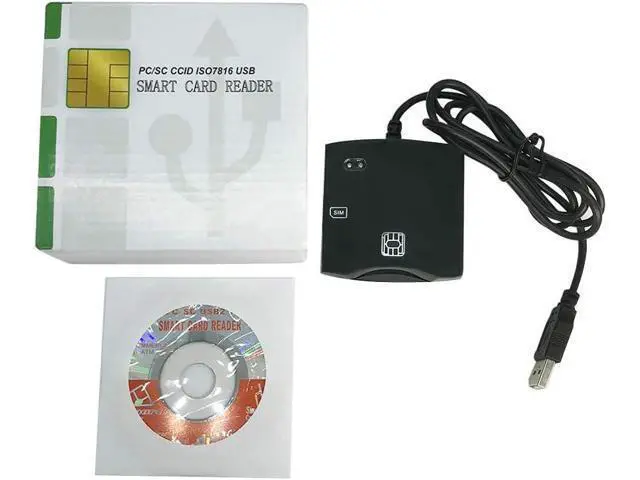 Alt view image 3 of 7 - EMV SIM eID Smart Chip Card Reader Writer Programmer #N68 DOD Military USB Common Access CAC Smart Card Reader + SDK Kit, Compatible Windows (Black)