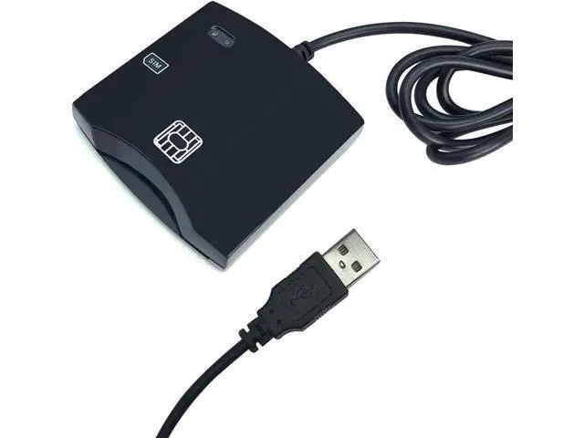 Alt view image 5 of 7 - EMV SIM eID Smart Chip Card Reader Writer Programmer #N68 DOD Military USB Common Access CAC Smart Card Reader + SDK Kit, Compatible Windows (Black)