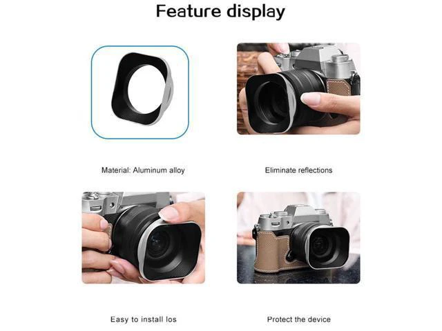 Alt view image 3 of 7 - Square Mirrorless Camera Lens Hood 52mm Lens Hood for DSLR Camera Photography Accessories