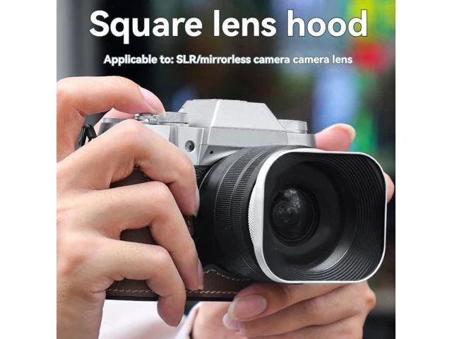 Alt view image 4 of 7 - Square Mirrorless Camera Lens Hood 52mm Lens Hood for DSLR Camera Photography Accessories