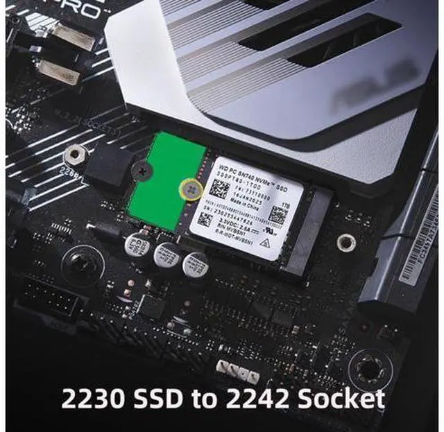 Alt view image 7 of 7 - 2pcs/lot M2 NGFF NVME M.2 Extended Adapter Card Transfer 2230 2242 2260 2280 Change to Long Size SSD