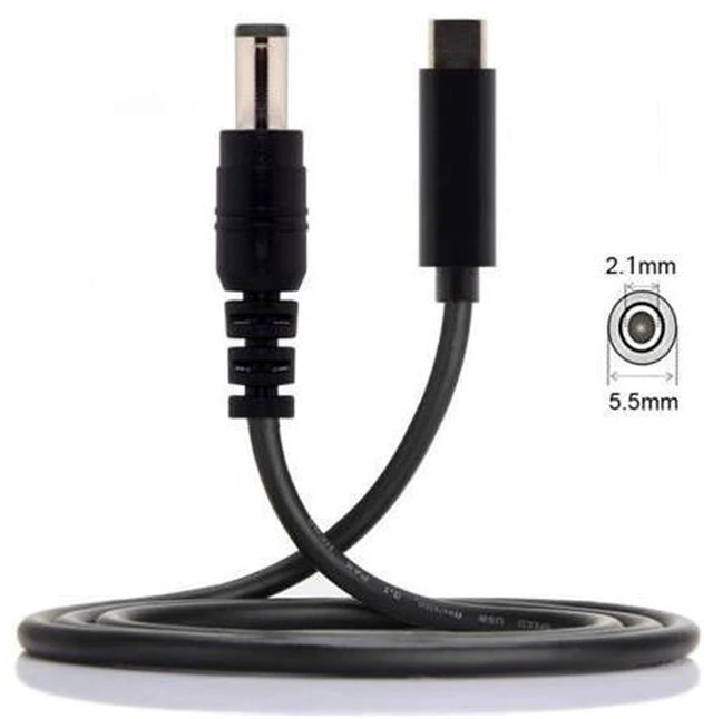 Alt view image 2 of 6 - Type C USB-C Input to 5.5*2.1mm Cable UC-216-5521MM