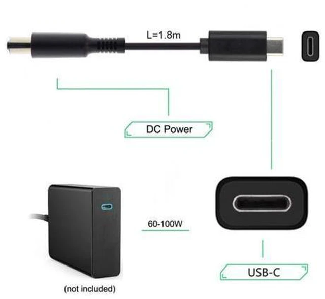 Alt view image 6 of 6 - Type C USB-C Input to 5.5*2.1mm Cable UC-216-5521MM