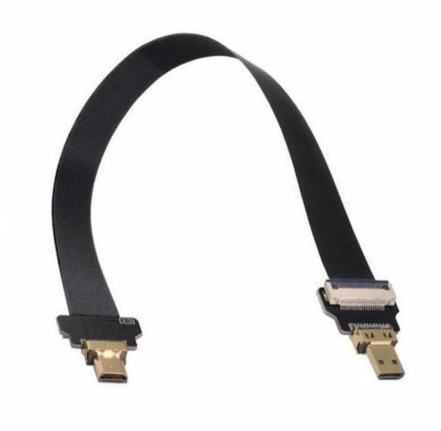 Alt view image 2 of 7 - CYFPV Micro HDMI Male to Micro HDMI Male Extension FPC Flat Cable 1080P for FPV HDTV Multicopter Aerial Photography (0.5M)
