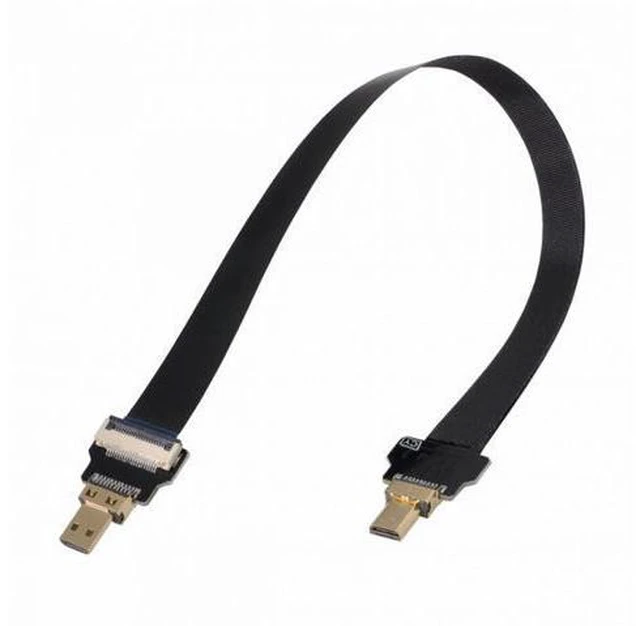 Alt view image 6 of 7 - CYFPV Micro HDMI Male to Micro HDMI Male Extension FPC Flat Cable 1080P for FPV HDTV Multicopter Aerial Photography (0.5M)
