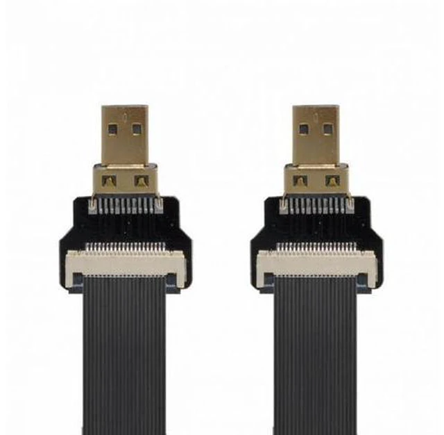 Alt view image 7 of 7 - CYFPV Micro HDMI Male to Micro HDMI Male Extension FPC Flat Cable 1080P for FPV HDTV Multicopter Aerial Photography (0.5M)