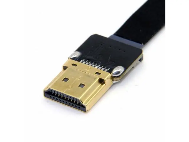 Alt view image 4 of 7 - CYFPV 90 Degree Up Angled FPV Micro HDMI Male to HDMI Male Flat Cable 50cm for FPV HDTV Multicopter Aerial Photography (0.1M)
