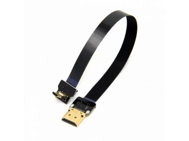 Alt view image 7 of 7 - CYFPV 90 Degree Up Angled FPV Micro HDMI Male to HDMI Male Flat Cable 50cm for FPV HDTV Multicopter Aerial Photography (0.1M)