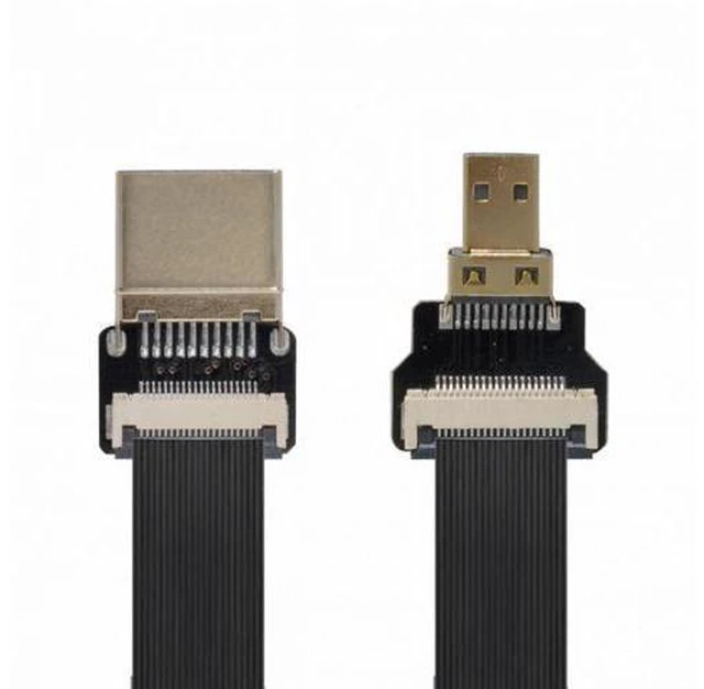 Alt view image 7 of 7 - CYFPV HDMI Male to Micro HDMI Male Extension FPC Flat Cable 1080P for FPV HDTV Multicopter Aerial Photography (0.5M)
