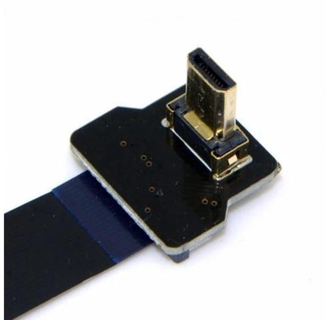 Alt view image 3 of 6 - CYFPV 90 Degree Down Angled FPV Micro HDMI Male to HDMI Male FPC Flat Cable 50cm for FPV HDTV Multicopter Aerial Photography (0.5M)