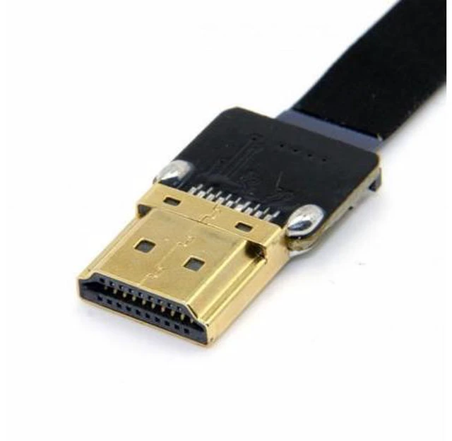 Alt view image 2 of 6 - CYFPV 90 Degree Down Angled FPV Micro HDMI Male to HDMI Male FPC Flat Cable 50cm for FPV HDTV Multicopter Aerial Photography (0.5M)