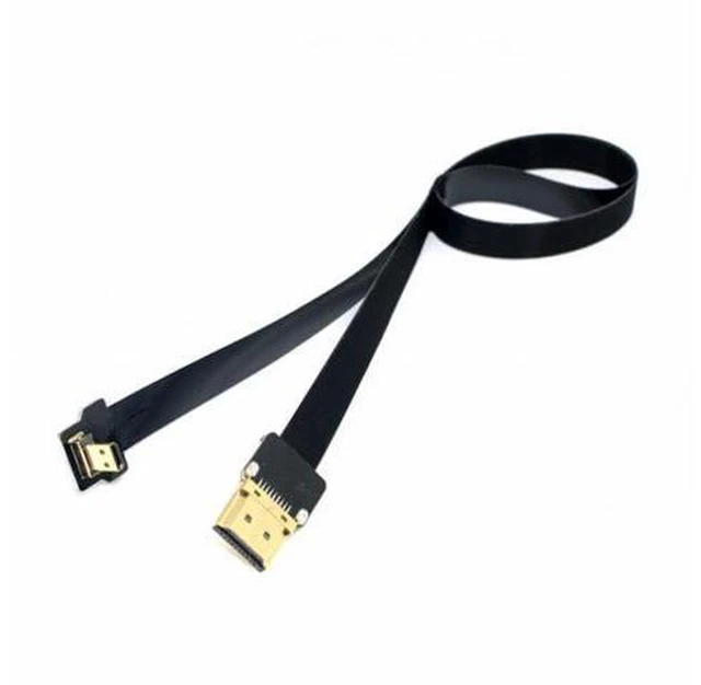 Alt view image 6 of 6 - CYFPV 90 Degree Down Angled FPV Micro HDMI Male to HDMI Male FPC Flat Cable 50cm for FPV HDTV Multicopter Aerial Photography (0.5M)