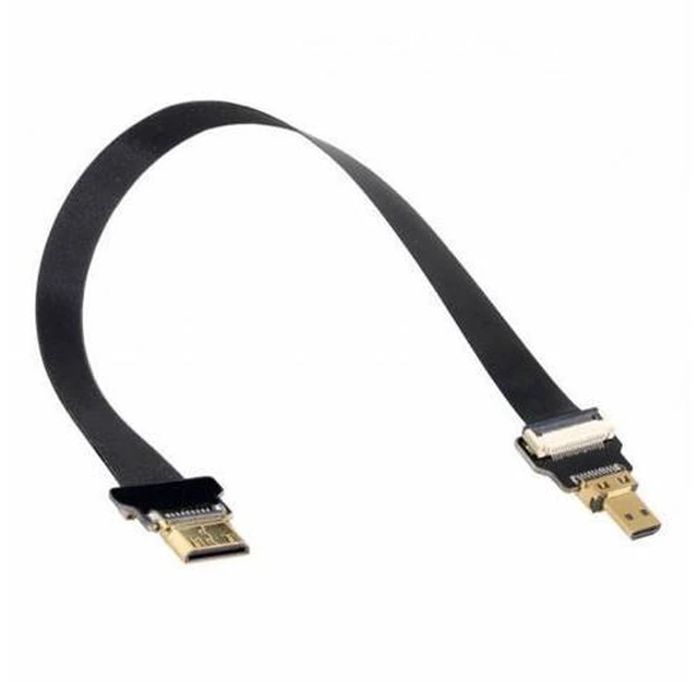 Alt view image 2 of 7 - CYFPV Mini HDMI Male to Micro HDMI Male Extension FPC Flat Cable 1080P for FPV HDTV Multicopter Aerial Photography (0.2M)