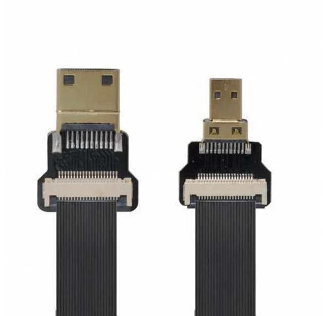 Alt view image 6 of 7 - CYFPV Mini HDMI Male to Micro HDMI Male Extension FPC Flat Cable 1080P for FPV HDTV Multicopter Aerial Photography (0.2M)
