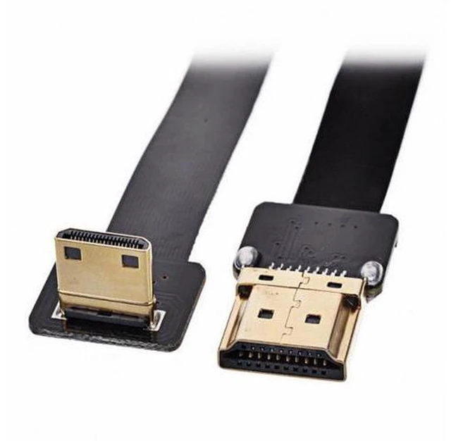 Main image of CYFPV 90 Degree Down Angled FPV Mini HDMI Male to HDMI Male FPC Flat Cable 50cm for FPV HDTV Multicopter Aerial Photography (0.2M)