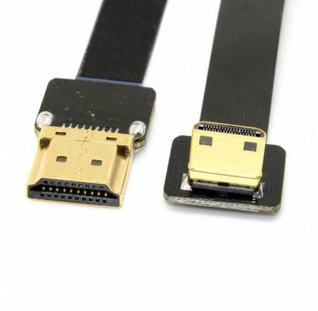 Alt view image 7 of 7 - CYFPV 90 Degree Down Angled FPV Mini HDMI Male to HDMI Male FPC Flat Cable 50cm for FPV HDTV Multicopter Aerial Photography (0.2M)