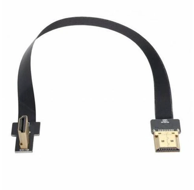 Alt view image 4 of 7 - CYFPV FPV HDMI Male to Right Angled 90D HDMI Male HDTV FPC Flat Cable for FPV HDTV Multicopter Aerial Photography (0.2M)