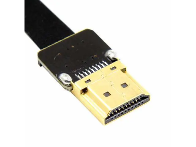 Alt view image 2 of 7 - CYFPV FPV HDMI Male to Down Angled 90D HDMI Male HDTV FPC Flat Cable for FPV HDTV Multicopter Aerial Photography (0.1M)